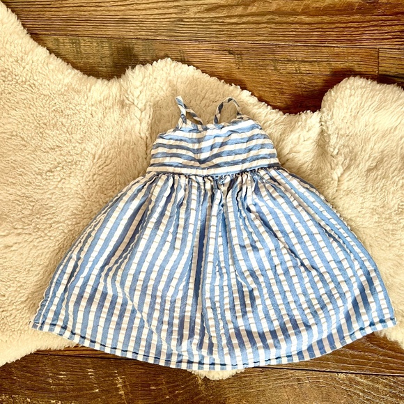 Baby Gap blue & white stripe sundress - Picture 1 of 1